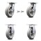 Service Caster 8 Inch Thermoplastic Caster Set with Roller Bearing 2 Swivel Lock and 2 Rigid SCC-35S820-TPRRF-BSL-2-R-2 - alternate 1